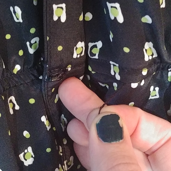 Vintage Black & Olive shirt dress - Picture 9 of 11